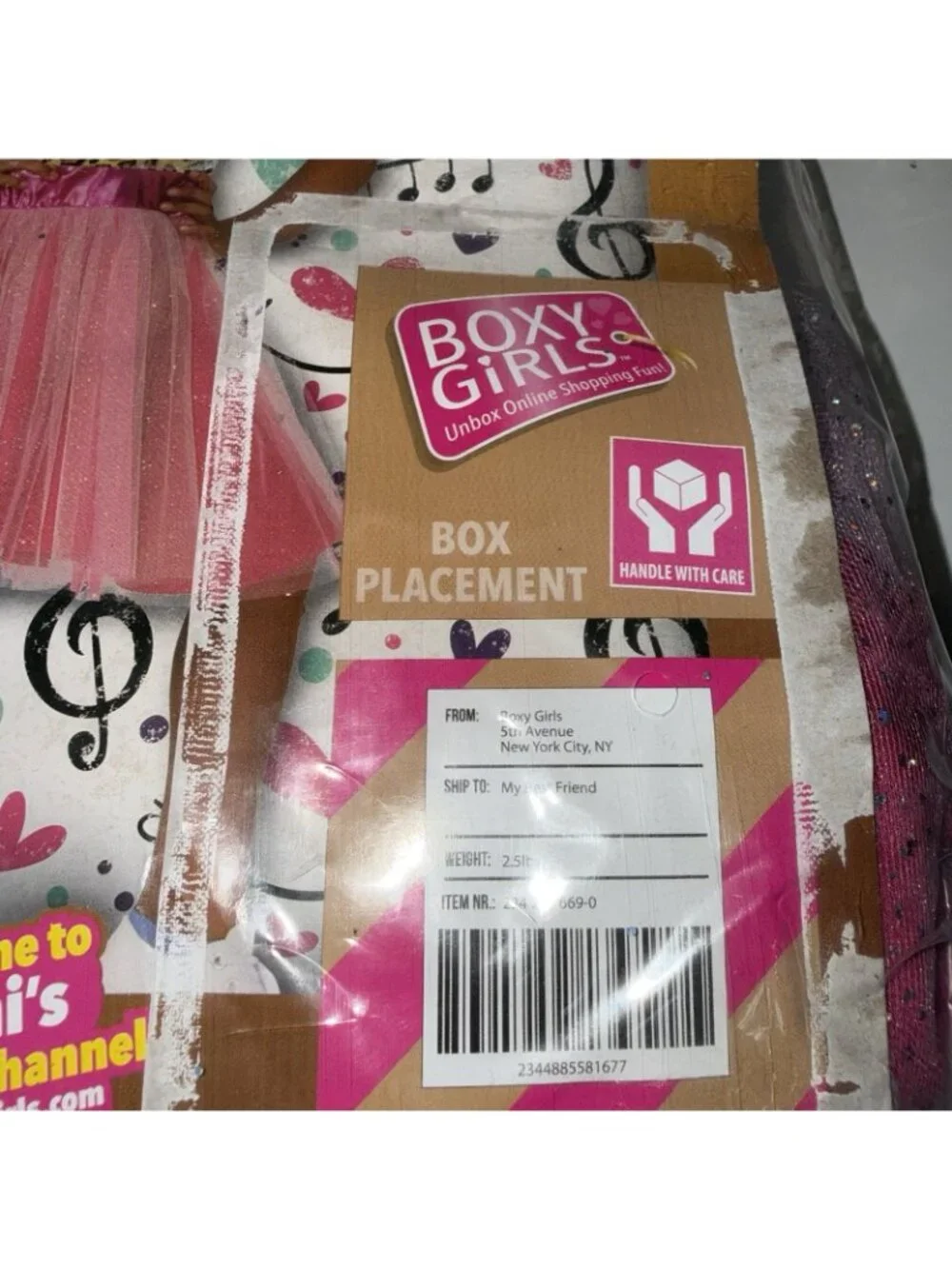 Boxy Girls Nomi Halloween Costume Dress Small 4-6 Pink Headpiece Rubies NEW
